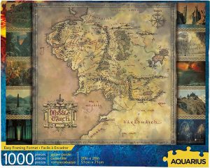 Puzzle Del Mapa De La Tierra Media De Aquarius De 1000 Piezas